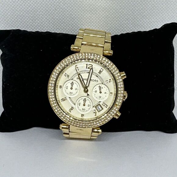 Michael Kors Parker MK5354 Women\'s Gold Stainless Steel Analog Dial Watch NUL5 main image 9